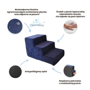 Schodki dla psa i kota Glamour Schodkowe Love Schodki dla psa i kota Glamour Schodkowe Love