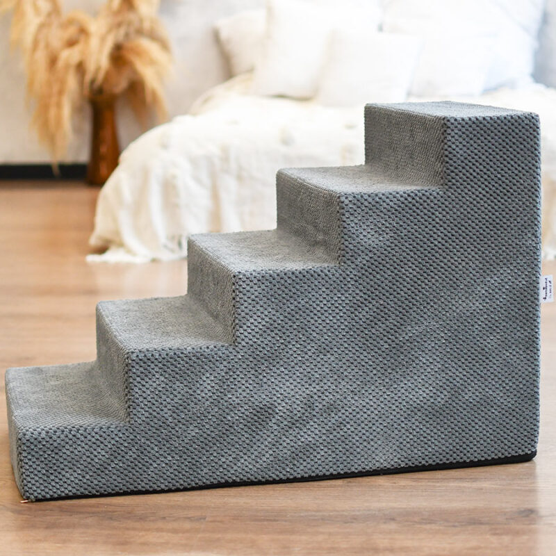 schodki-dla-psa-i-kota-classic-5-stopnie-ciemnoszare-2 schodki-dla-psa-i-kota-classic-5-stopnie-ciemnoszare-2