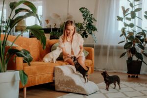 Schodki dla psa i kota Classic BUNIA Schodkowe Love